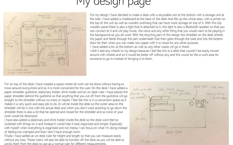 Furniture design sketches